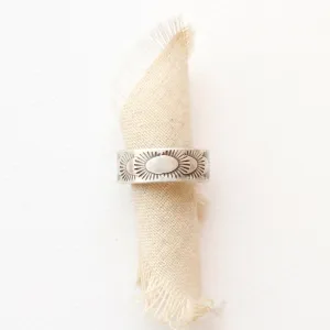 Ever Expanding Hand Stamped Silver Ring