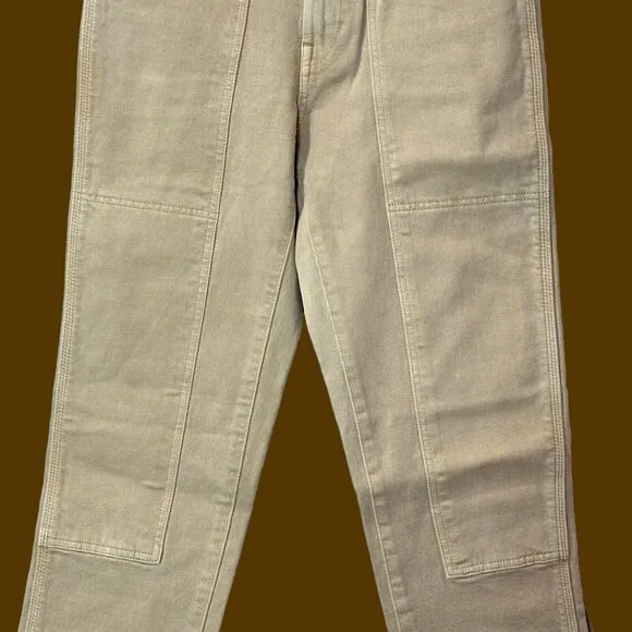 Everlane The Utility Cheeky Jean Tan Organic Cotton Ridged Denim Women's 26 NWT