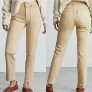 Everlane The Utility Cheeky Jean Tan Organic Cotton Ridged Denim Women's 26 NWT