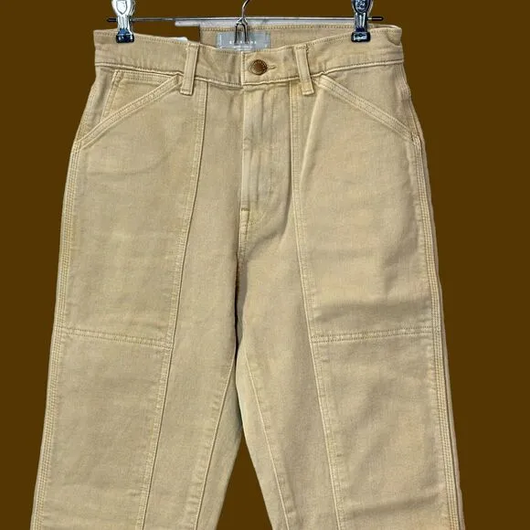 Everlane The Utility Cheeky Jean Tan Organic Cotton Ridged Denim Women's 26 NWT