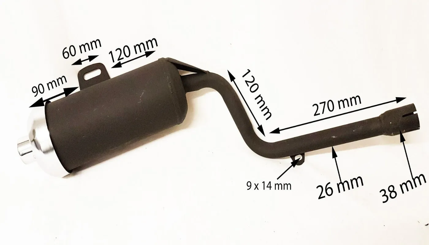 EX065 EXHAUST MUFFLER FOR GY6 200CC I-GO UTILITY FARM TIPPING QUAD BIKE ATV