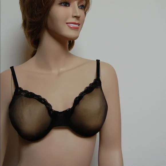 Express UNDERWIRE MESH LACE BRA Sz 38C