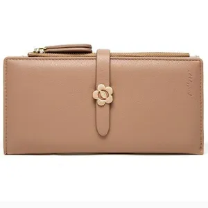 Extended Flower Buckle Half-fold Wallet