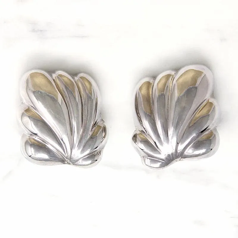 Exuberant Sterling Silver Leaf Earrings by Tiffany & Co.