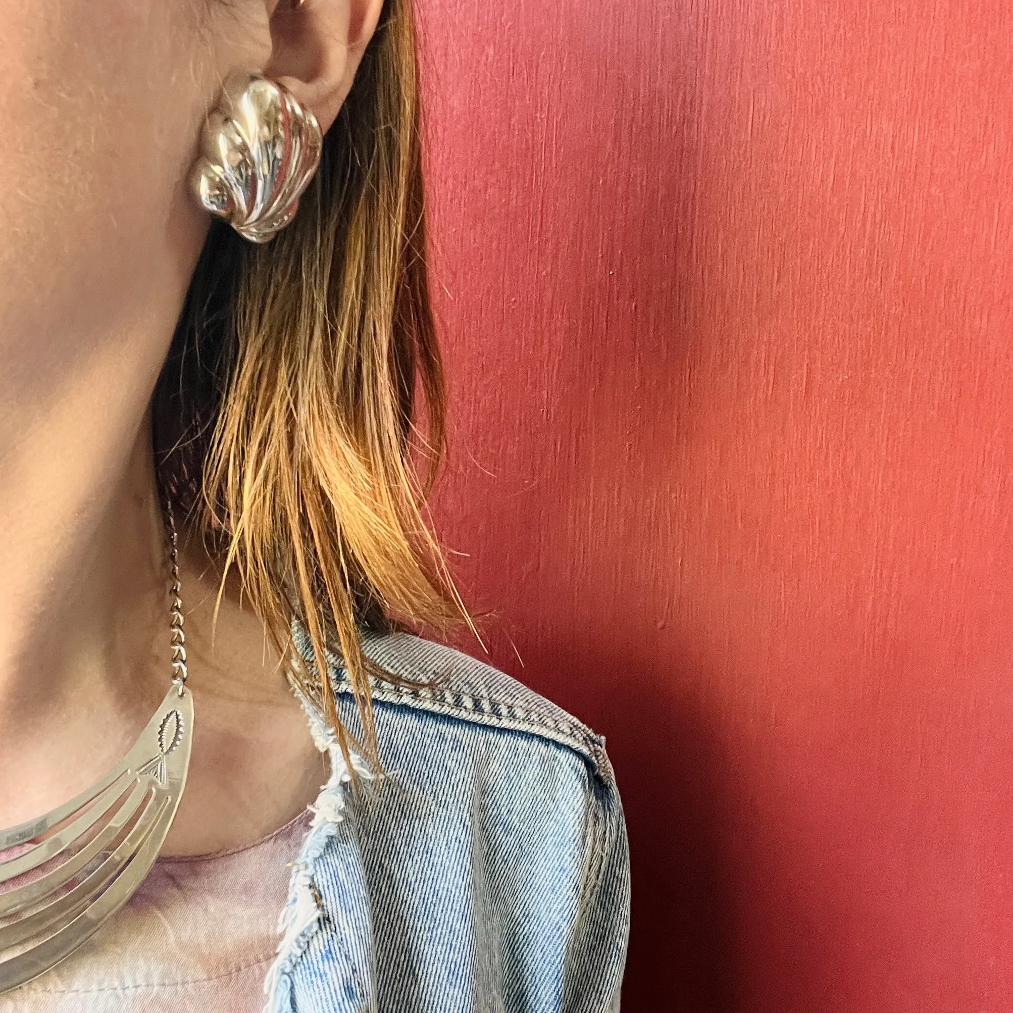 Exuberant Sterling Silver Leaf Earrings by Tiffany & Co.
