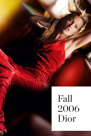 Fall 2006 Christian Dior by John Galliano Runway Look 41 Red Velvet Dress