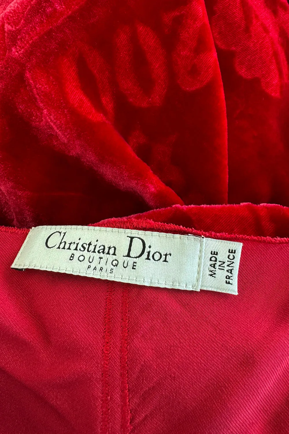 Fall 2006 Christian Dior by John Galliano Runway Look 41 Red Velvet Dress