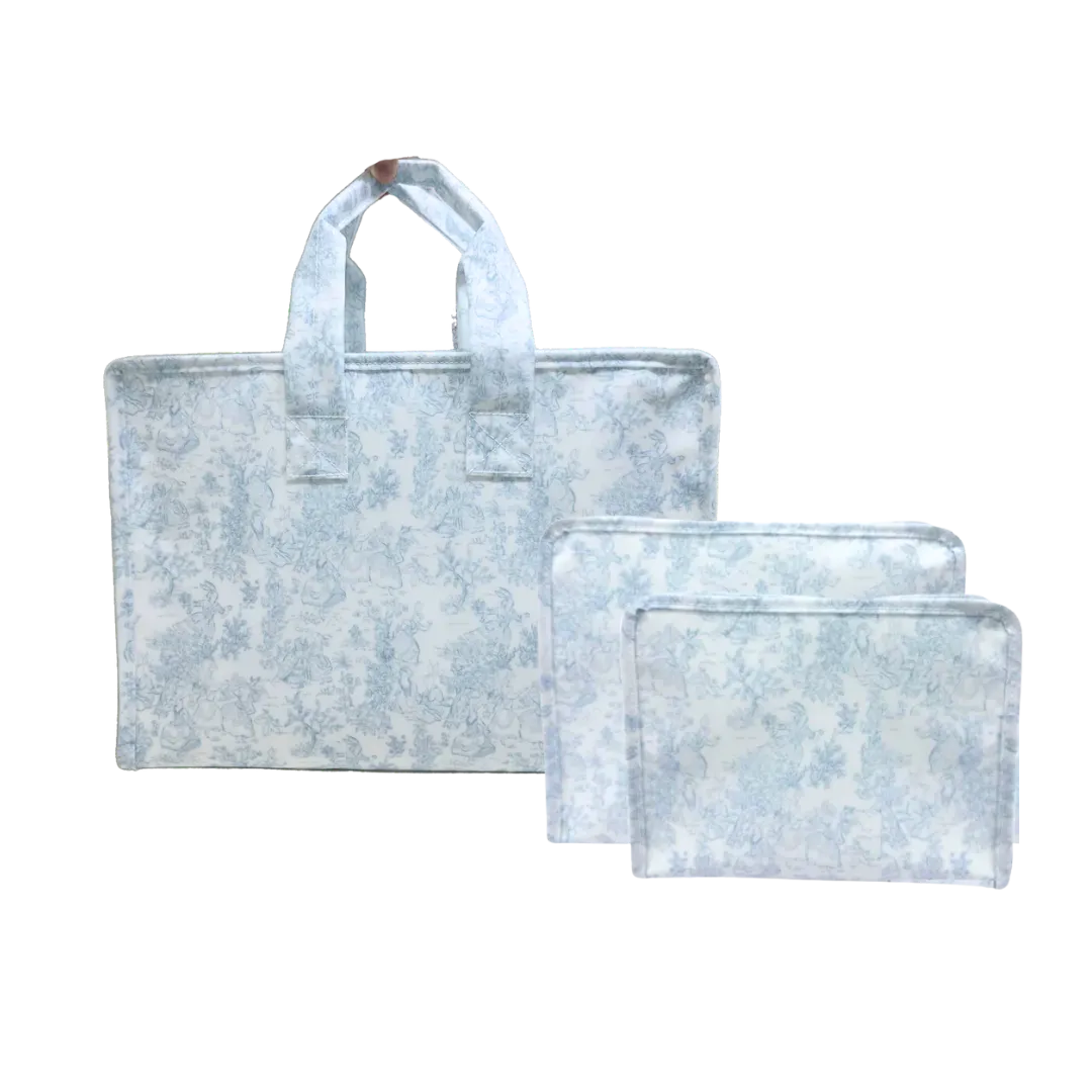 Fancy Toile Blue Girl Bundle