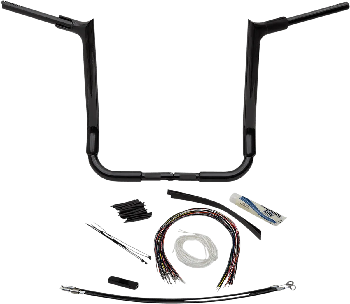 Fat Baggers, Inc. 809116-B 1-1/2in. EZ Install Pointed Top Handlebar Kit - Black