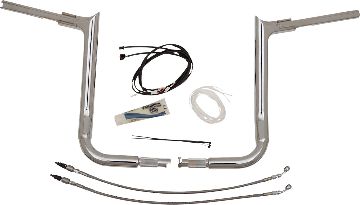 Fat Baggers, Inc. 809214 1-1/2in. EZ Install Pointed Top Handlebar Kit - Chrome