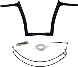 Fat Baggers, Inc. 809314-B 1-1/2in. EZ Install Pointed Top Handlebar Kit - Black