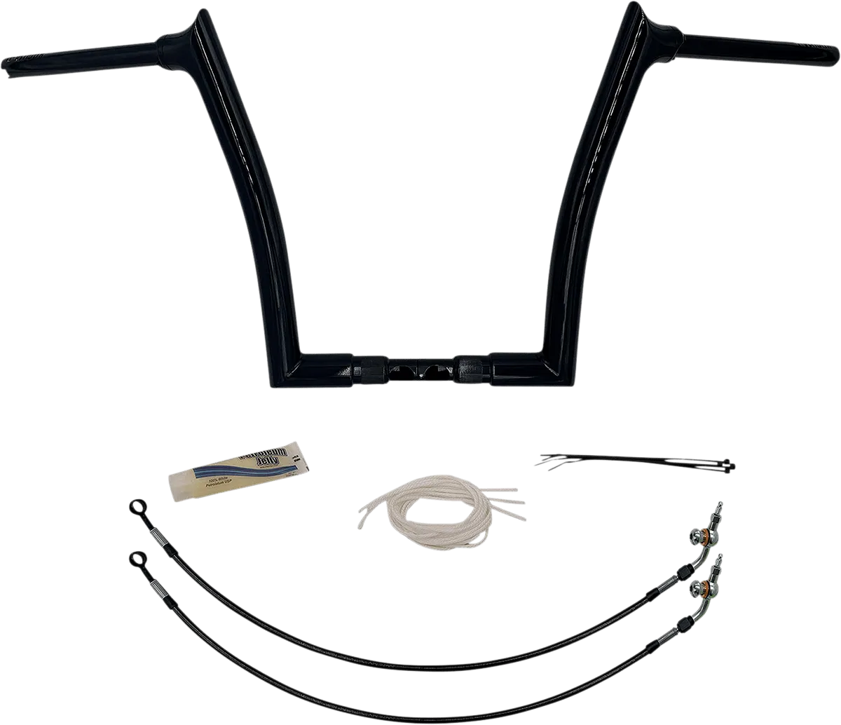 Fat Baggers, Inc. 809314-B 1-1/2in. EZ Install Pointed Top Handlebar Kit - Black