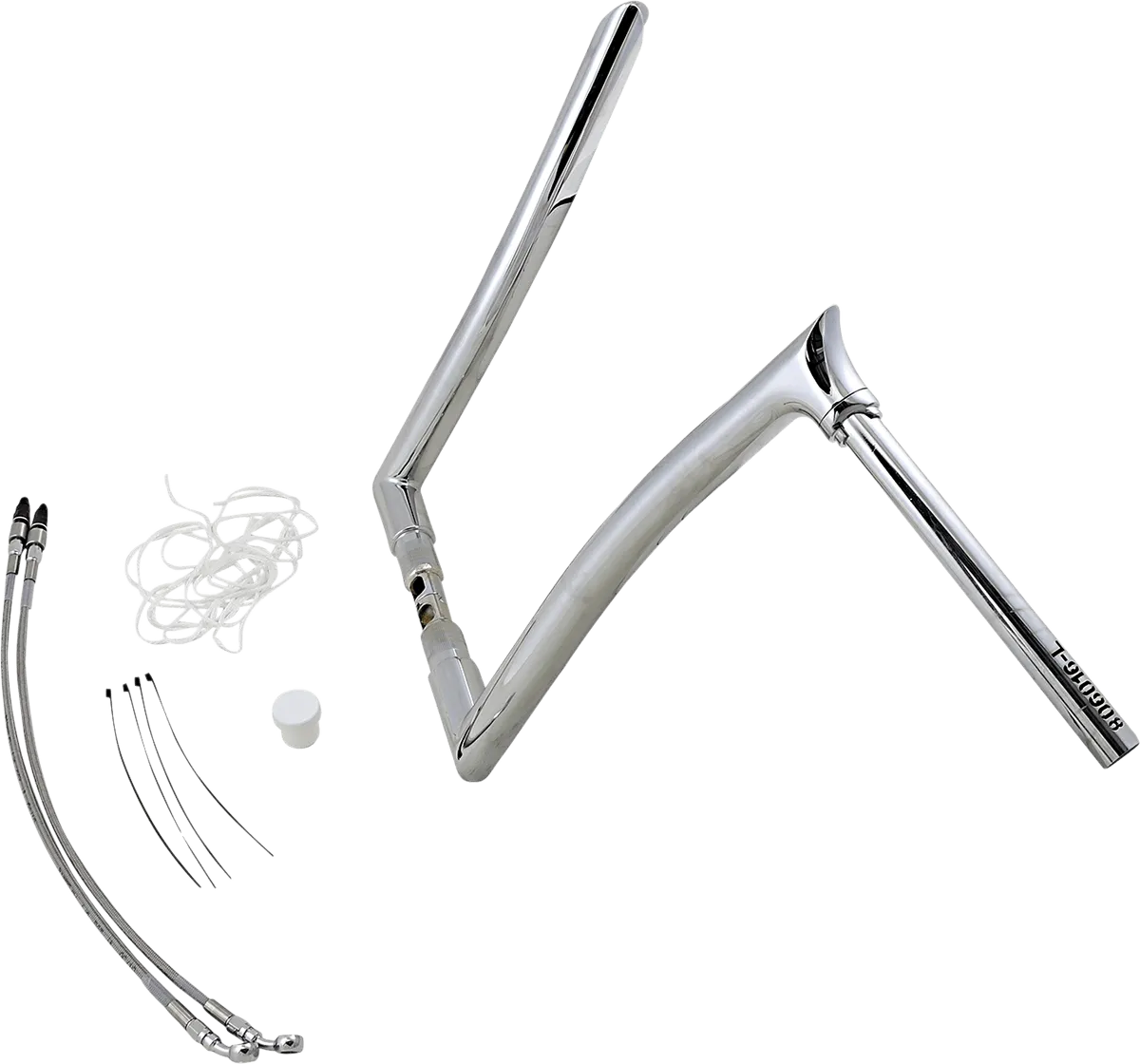 Fat Baggers, Inc. 809316 1-1/2in. EZ Install Pointed Top Handlebar Kit - Chrome