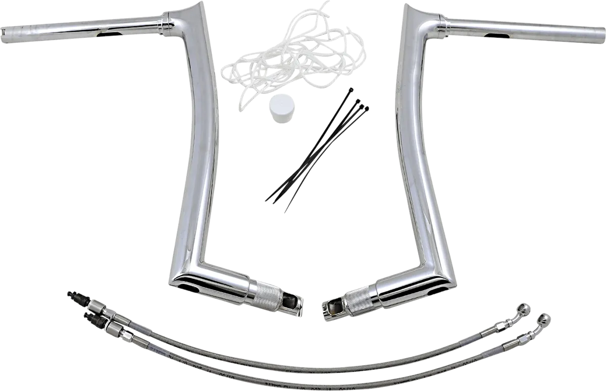 Fat Baggers, Inc. 809316 1-1/2in. EZ Install Pointed Top Handlebar Kit - Chrome