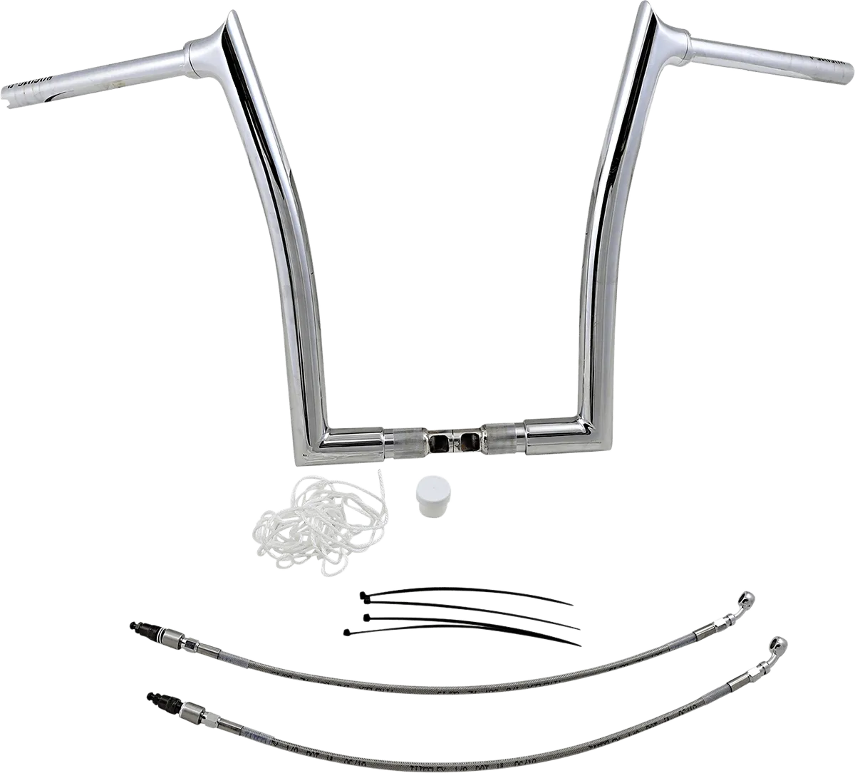 Fat Baggers, Inc. 809316 1-1/2in. EZ Install Pointed Top Handlebar Kit - Chrome