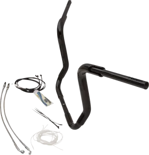 Fat Baggers, Inc. 809514-B 1-1/2in. EZ Install Pointed Top Handlebar Kit - Black