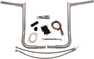 Fat Baggers, Inc. 909116 1-1/4in. EZ Install Handlebar Kit with Pointed Top Handlebars - Chrome