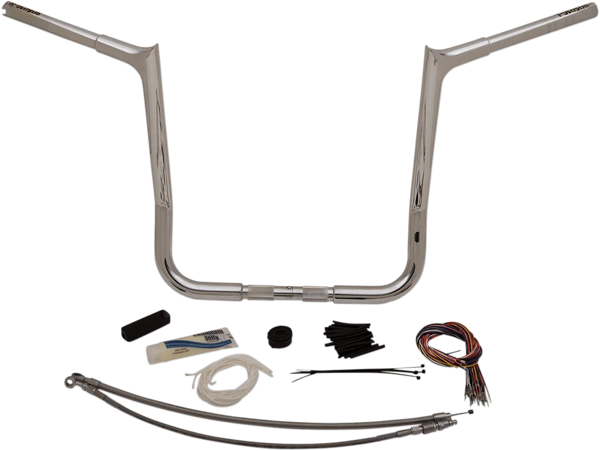 Fat Baggers, Inc. 909116 1-1/4in. EZ Install Handlebar Kit with Pointed Top Handlebars - Chrome