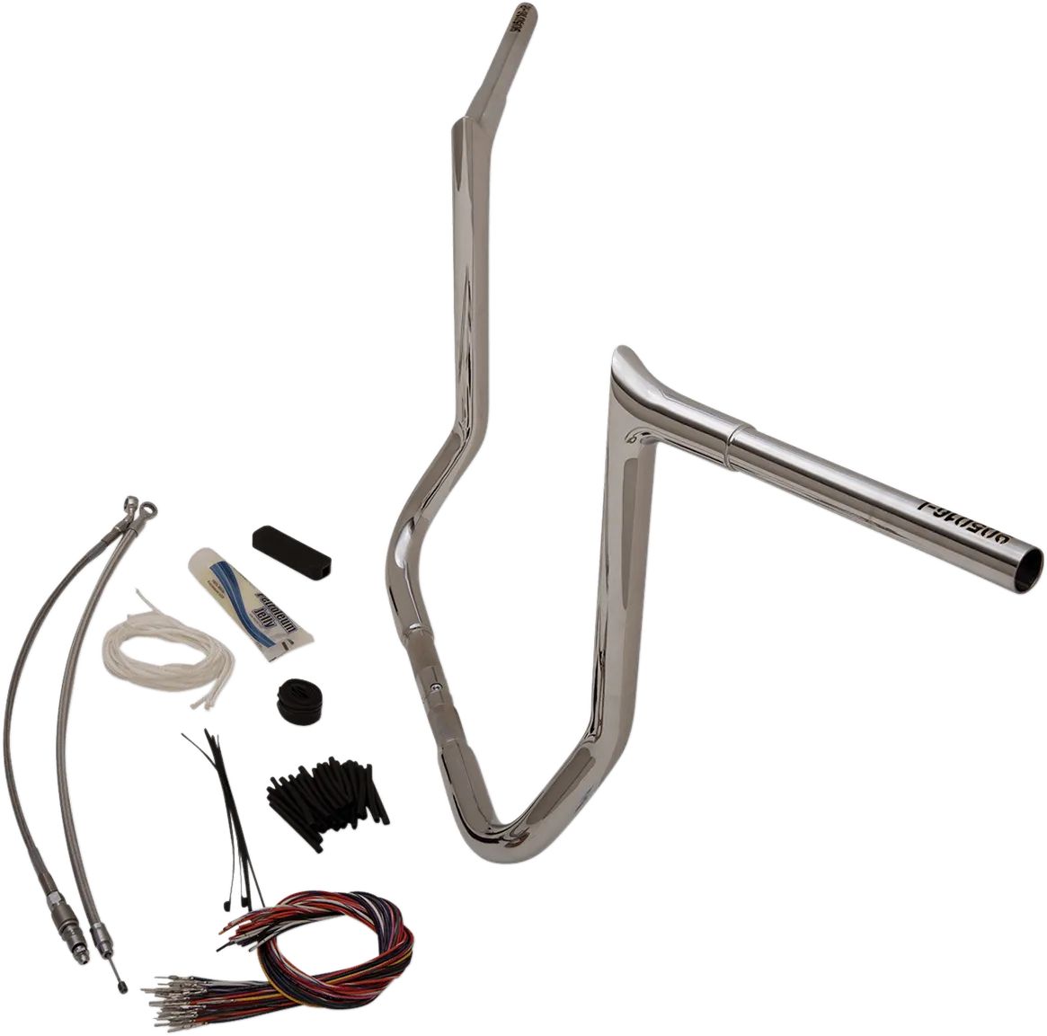 Fat Baggers, Inc. 909116 1-1/4in. EZ Install Handlebar Kit with Pointed Top Handlebars - Chrome