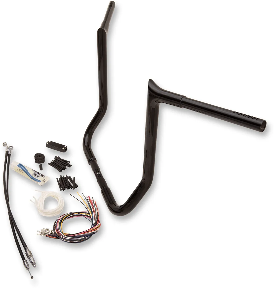 Fat Baggers, Inc. 909116-B 1-1/4in. EZ Install Handlebar Kit with Pointed Top Handlebars - Gloss Black
