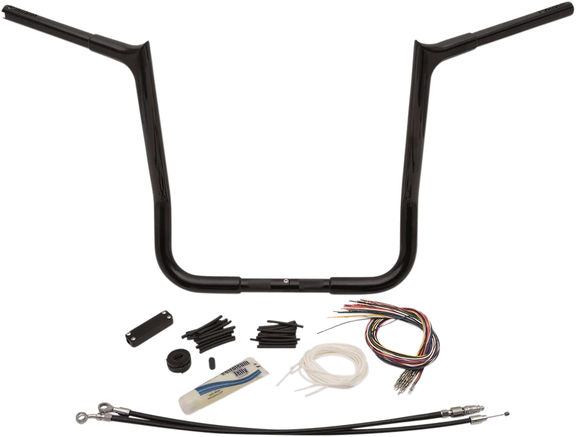 Fat Baggers, Inc. 909116-B 1-1/4in. EZ Install Handlebar Kit with Pointed Top Handlebars - Gloss Black