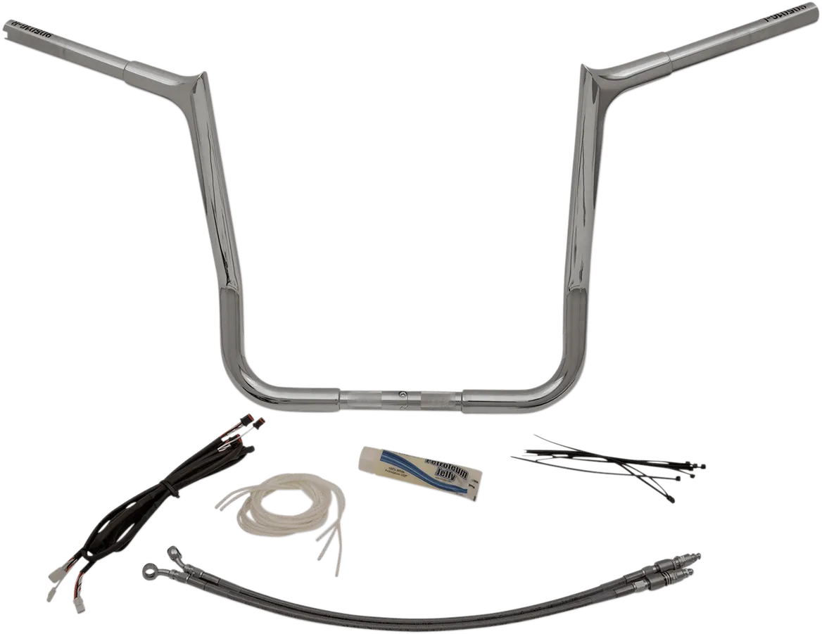 Fat Baggers, Inc. 909216 1-1/4in. EZ Install Handlebar Kit with Pointed Top Handlebars - Chrome