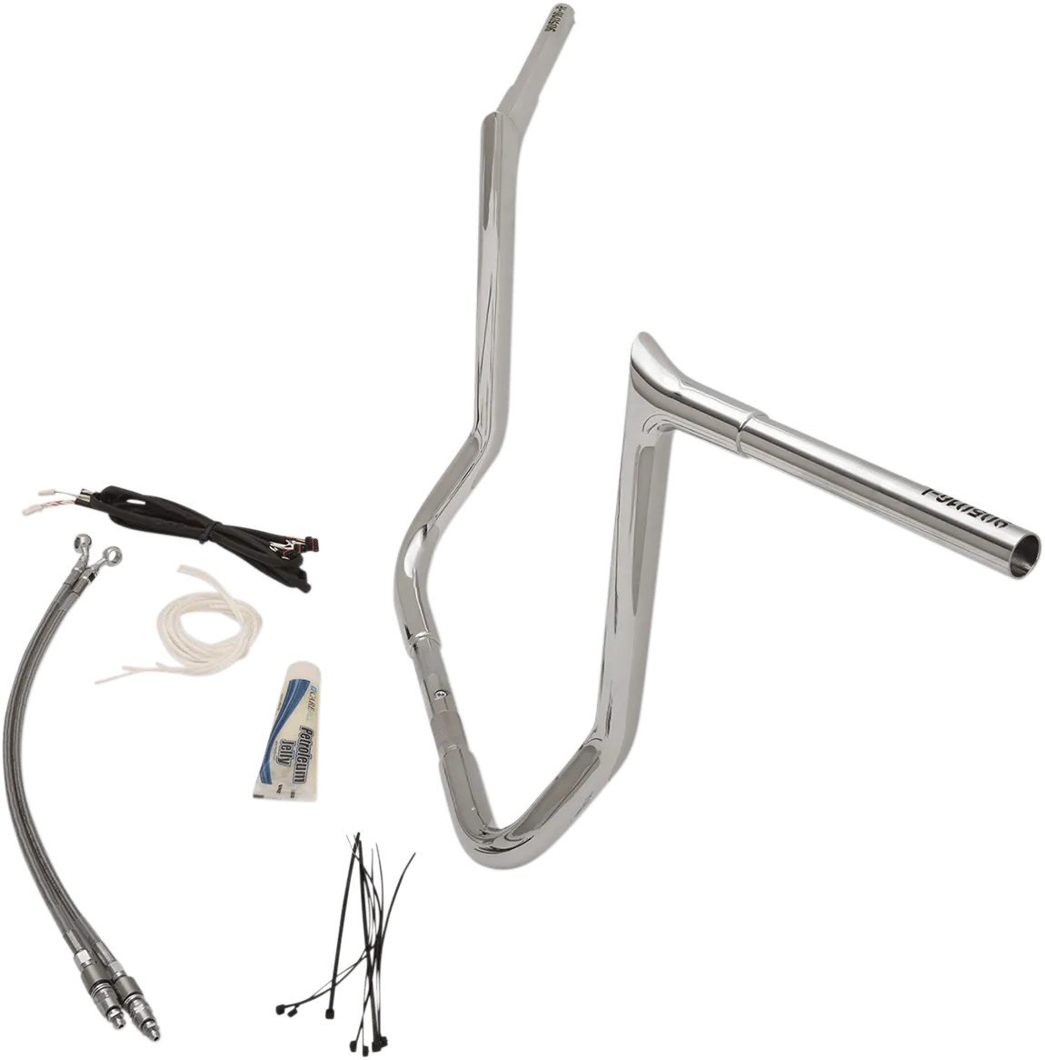 Fat Baggers, Inc. 909216 1-1/4in. EZ Install Handlebar Kit with Pointed Top Handlebars - Chrome