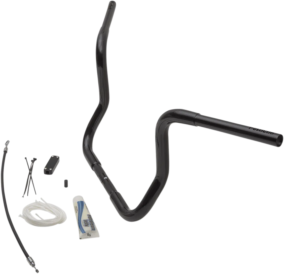 Fat Baggers, Inc. 909412-B 1-1/4in. EZ Install Handlebar Kit with Round Top Handlebars - Gloss Black