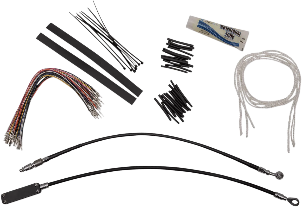 Fat Baggers, Inc. 909414-B 1-1/4in. EZ Install Handlebar Kit with Round Top Handlebars - Gloss Black