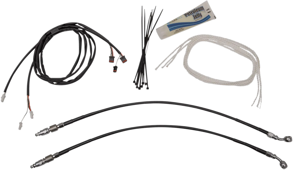 Fat Baggers, Inc. 909514-B 1-1/4in. EZ Install Handlebar Kit with Round Top Handlebars - Gloss Black