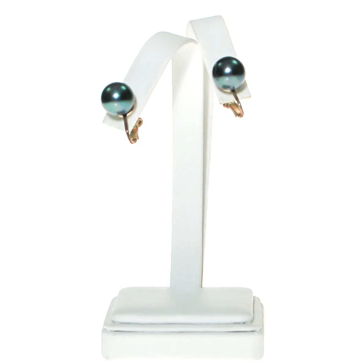 Faux Tahitian Black Pearl Earrings