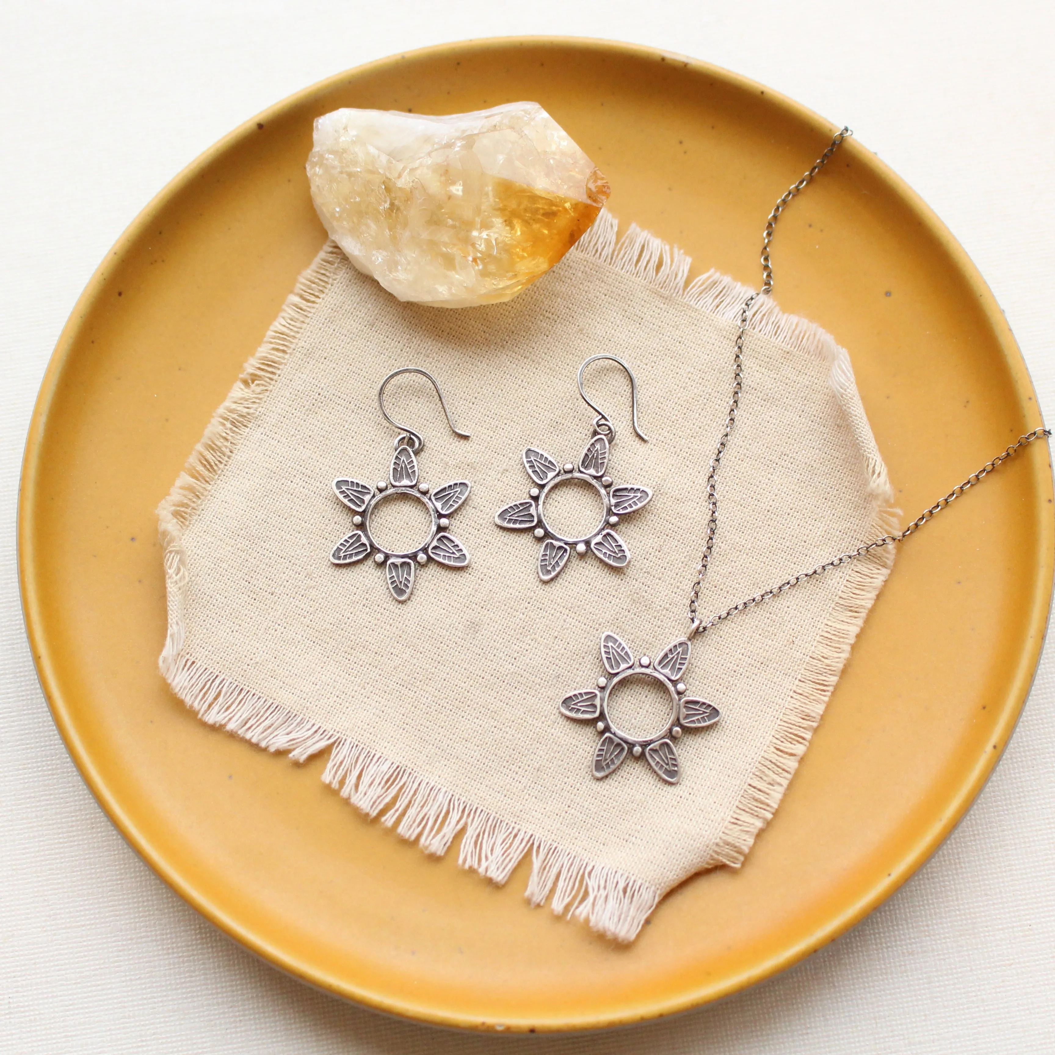 Feathered Sun Necklace