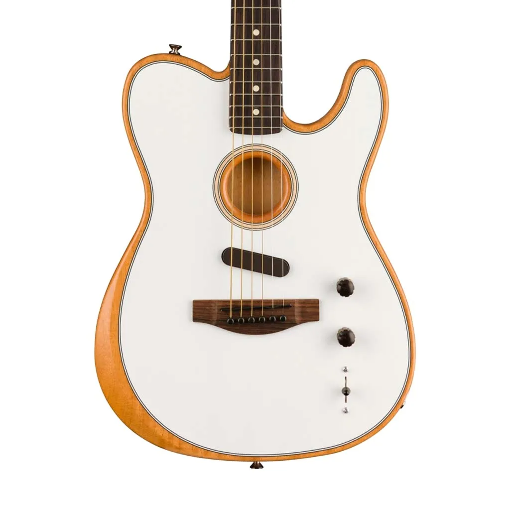 Fender Acoustasonic Player Telecaster Electric Guitar, Arctic White