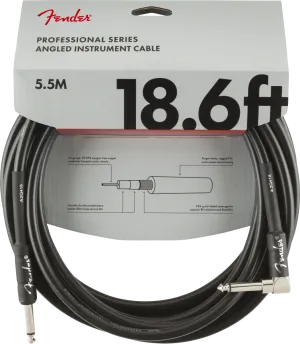 Fender Pro 18Ft Cable Straight to Angled Jack