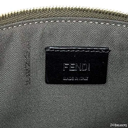 Fendi Asphalt Gray Rainbow Collection Women's Calfskin Clutch Wristlet 8m0341