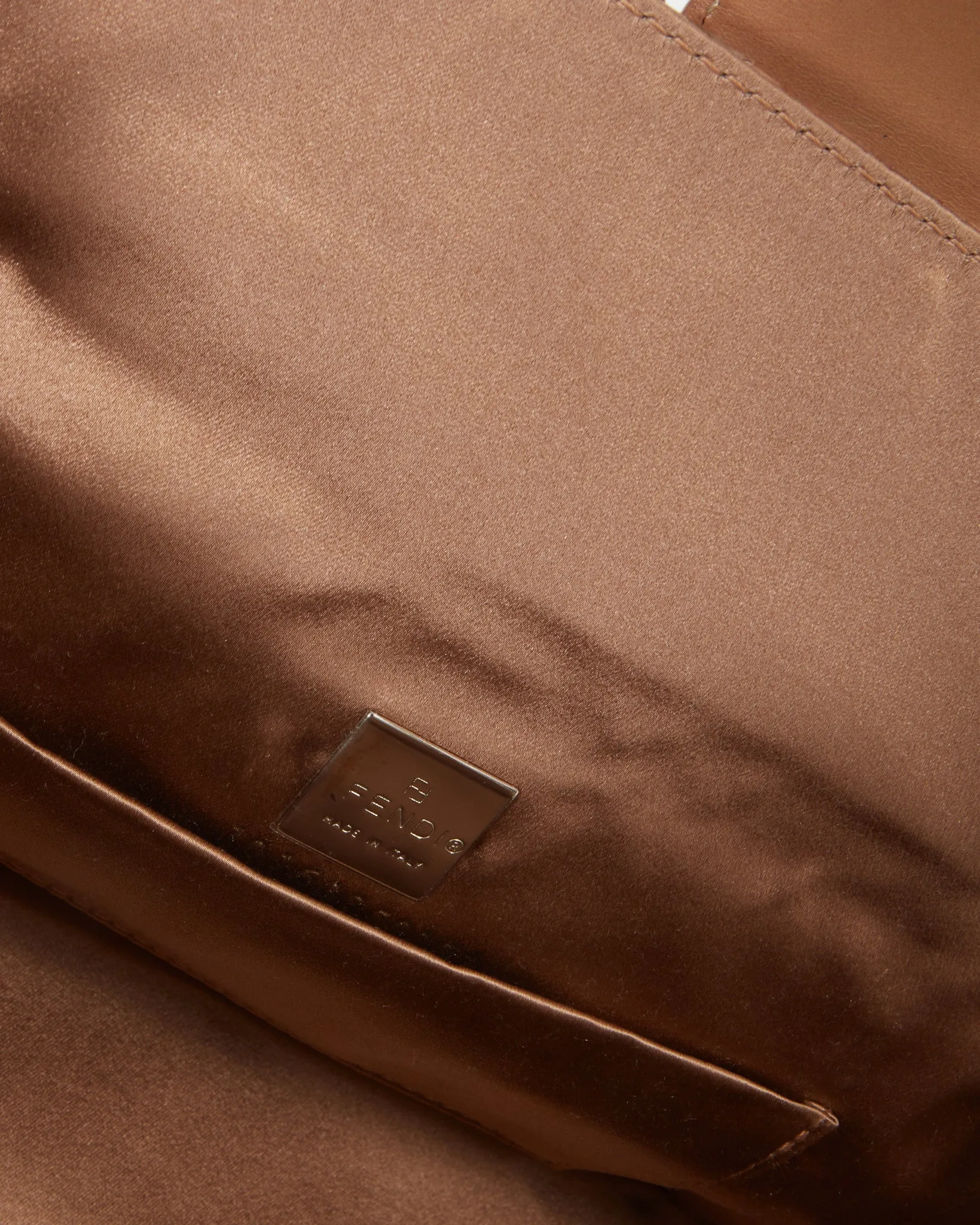 Fendi Brown Python Rectangular Shoulder Bag
