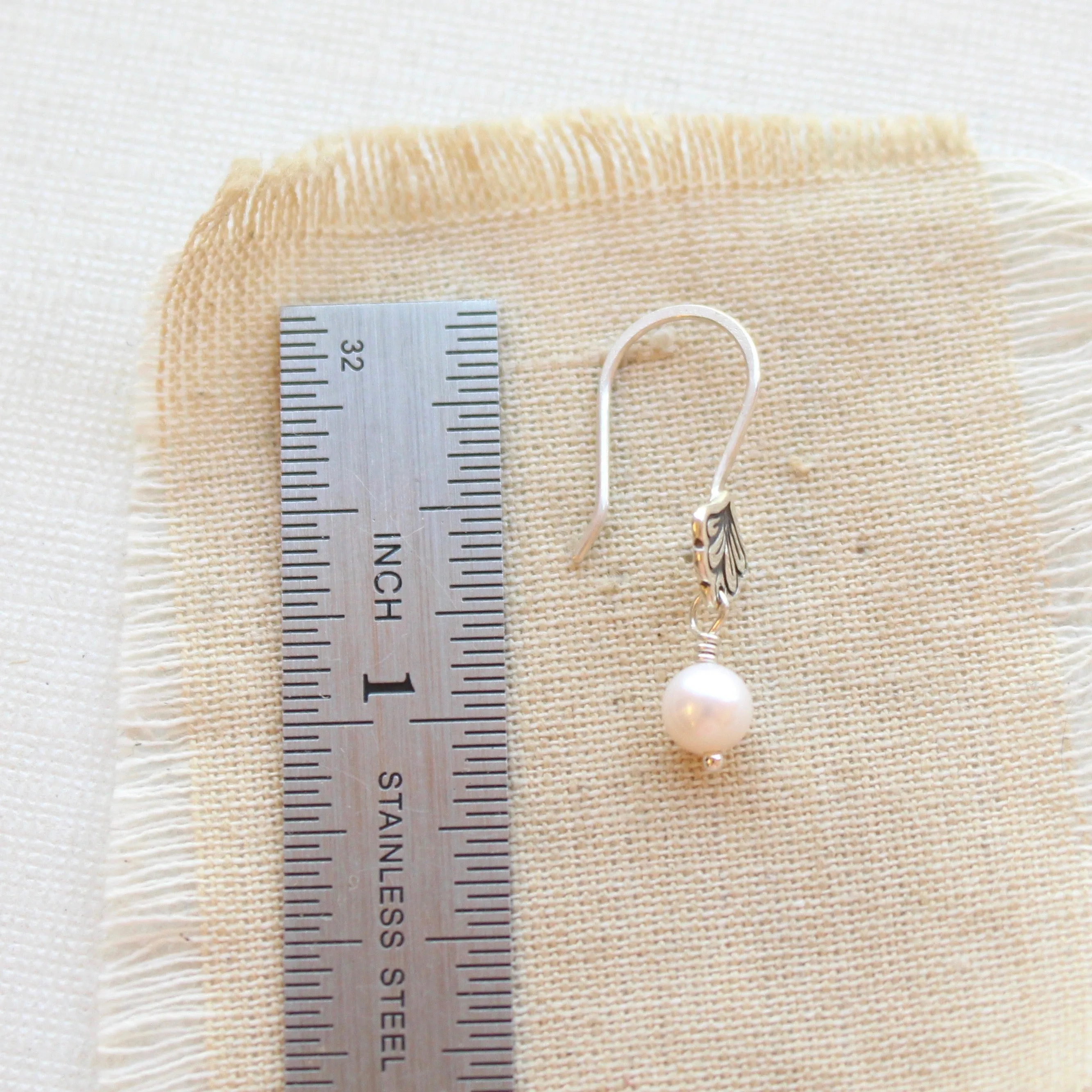 Fleur Drop Pearl Earrings