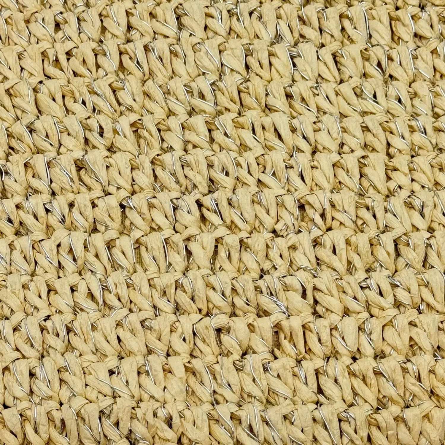 FLORABELLA Beach Straw Weave Clutch Wristlet - Beige & Gold