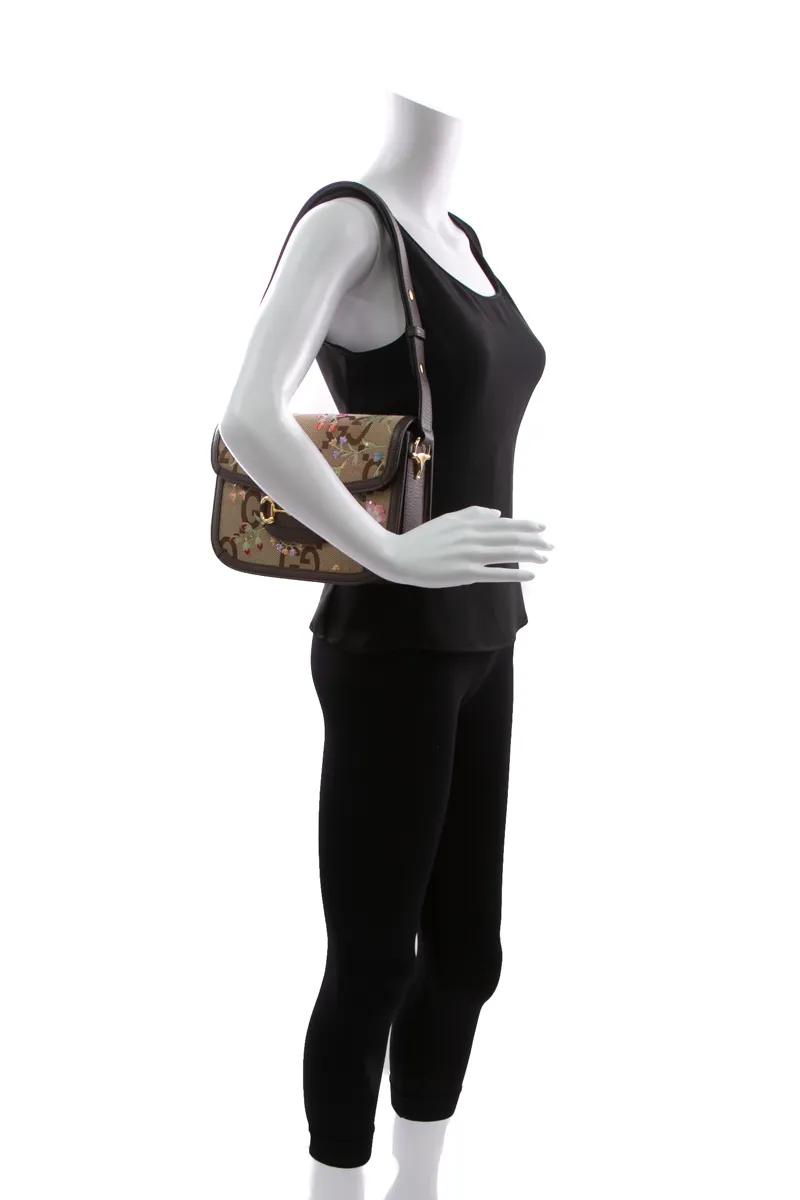 Floral 1955 Horsebit Shoulder Bag