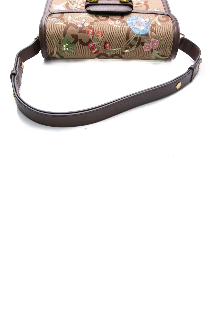 Floral 1955 Horsebit Shoulder Bag
