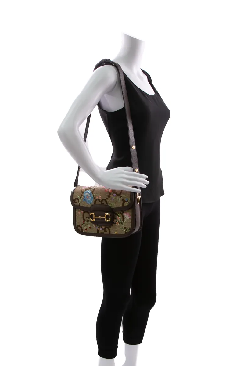 Floral 1955 Horsebit Shoulder Bag