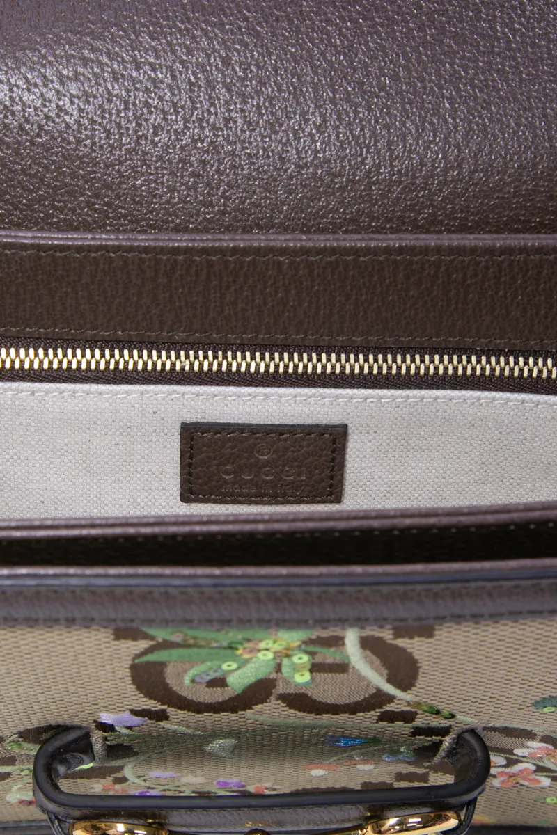 Floral 1955 Horsebit Shoulder Bag