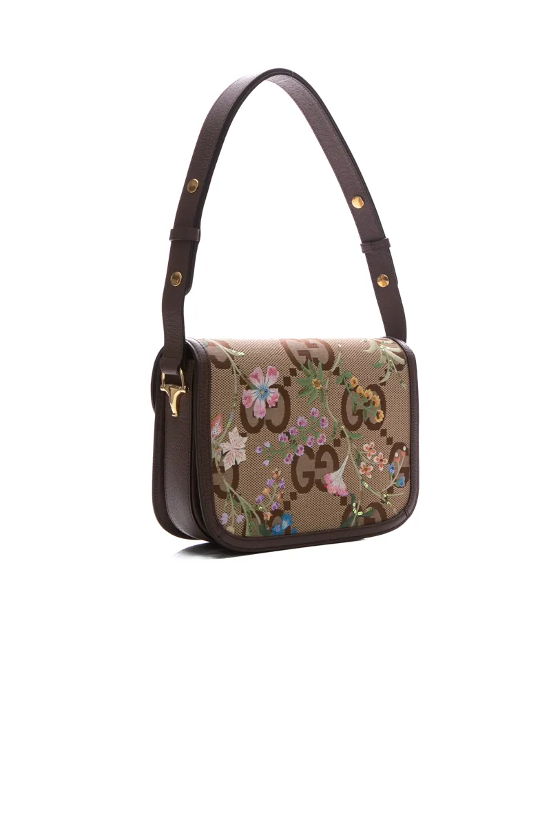 Floral 1955 Horsebit Shoulder Bag