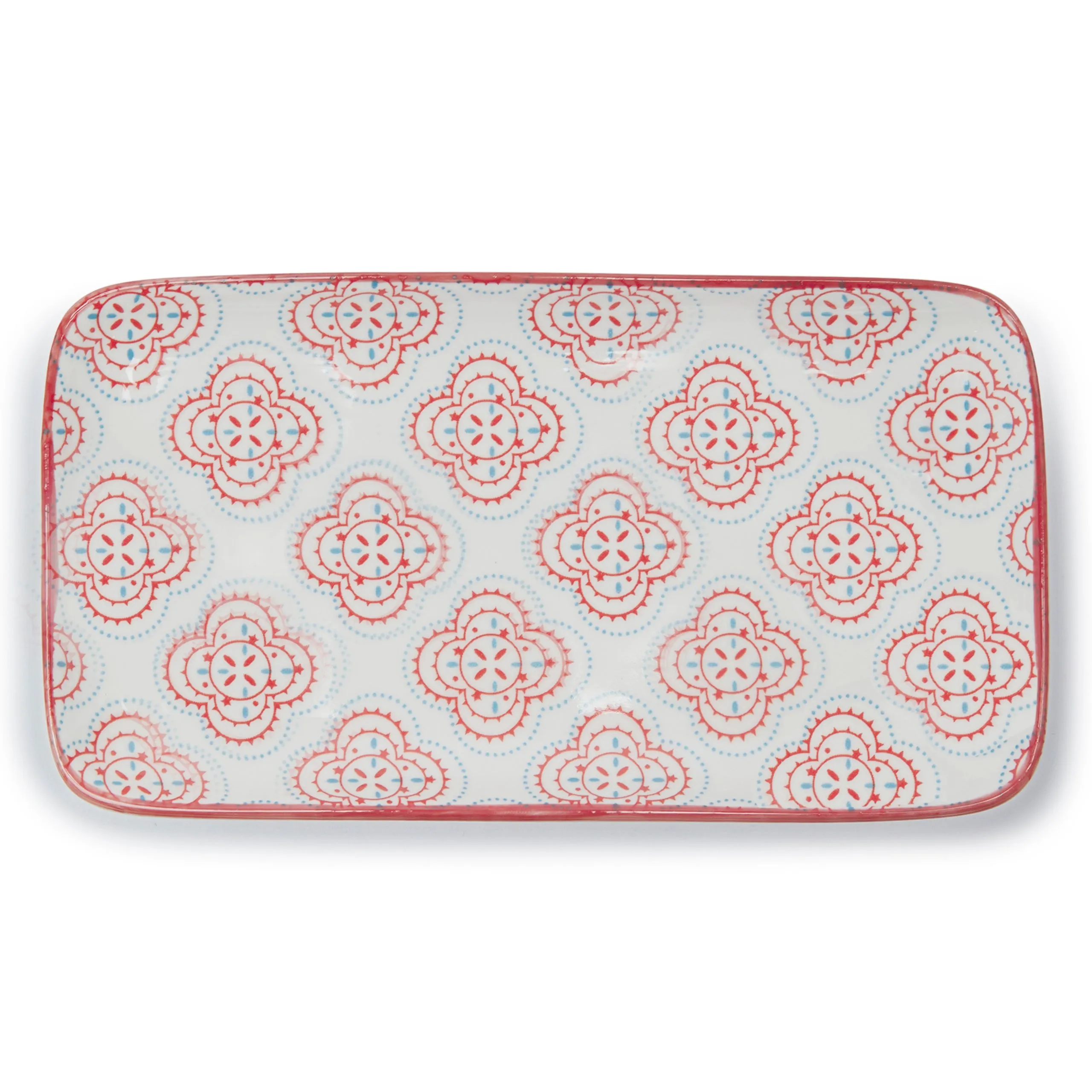 FLORAL MM REVERSE ARAB JAALI CERAMIC SQUARE PLATE (20×11×2 CM)