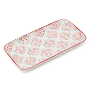 FLORAL MM REVERSE ARAB JAALI CERAMIC SQUARE PLATE (20×11×2 CM)