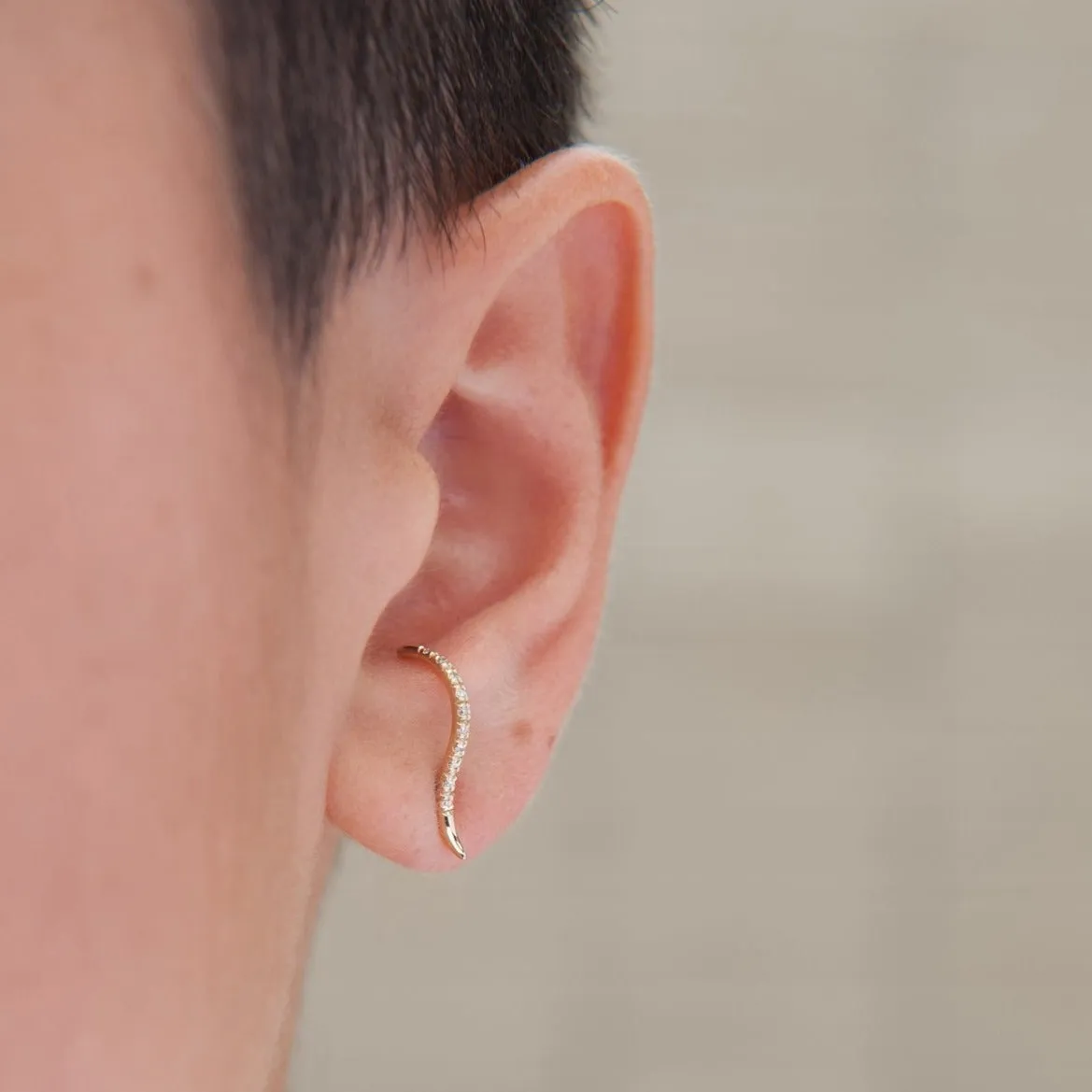 Forme Suspender Earrings, Diamond