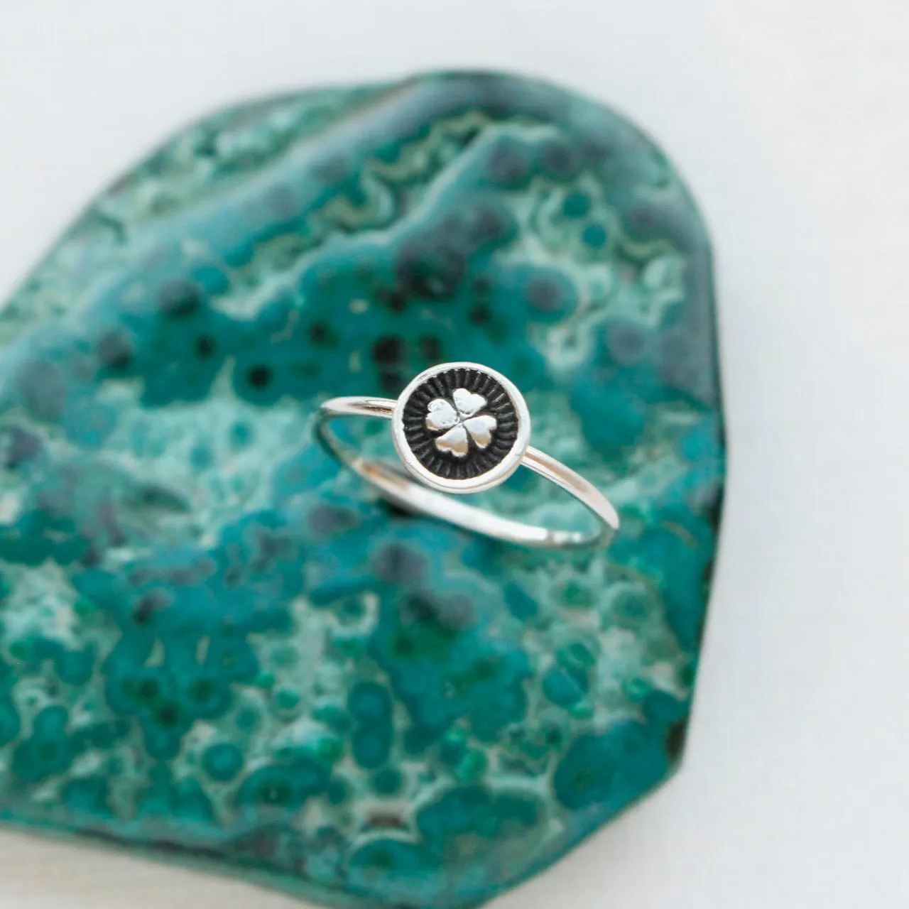 Four Leaf Clover Stacking Ring