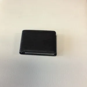 Frederico Leone Black Bi Fold Wallet