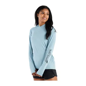 Free Fly MTS Logo Womens Bamboo Shade Hoody II Ocean Mist