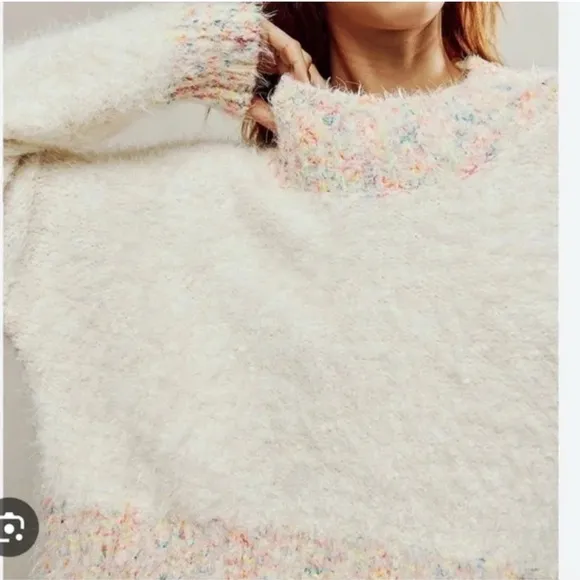 Free People Stardust pullover gardenia Size Medium